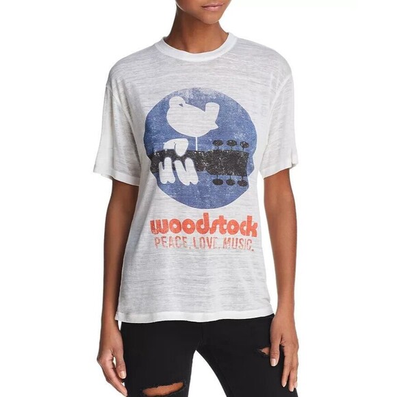 Daydreamer White Woodstock Graphic Tee - Picture 1 of 9